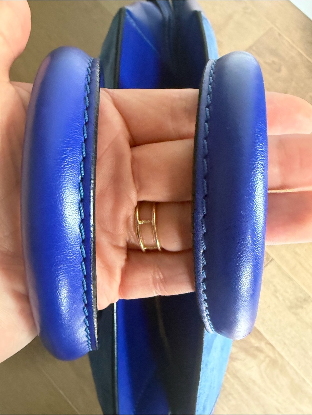 Stella McCartney Blue Faux Leather & Suede Cavendish Boston tote - Picture 5 of 14